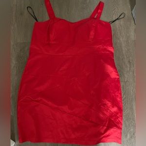NWT red satin dress